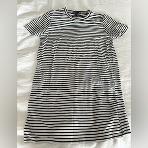Black and white stripe tshirt dress